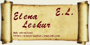Elena Leskur vizit kartica